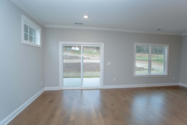 1681 Destiny Dr Unit 14, Hixson, TN 37343 - unfurnished room with wood finished floors, ornamental molding, and baseboards