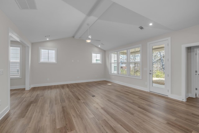 2592 Butlers Green Cir Unit 9, Chattanooga, TN 37421 - unfurnished living room with a ceiling fan, light wood-style floors, baseboards, and recessed lighting