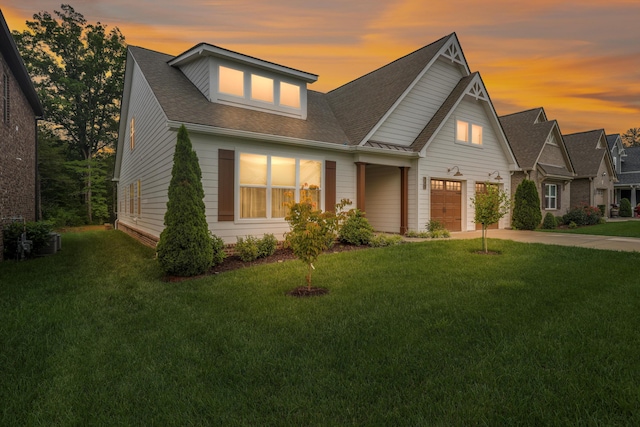 1590 Buttonwood Unit 20, Chattanooga, TN 37421 - view of front of property with a front yard, driveway, and a shingled roof