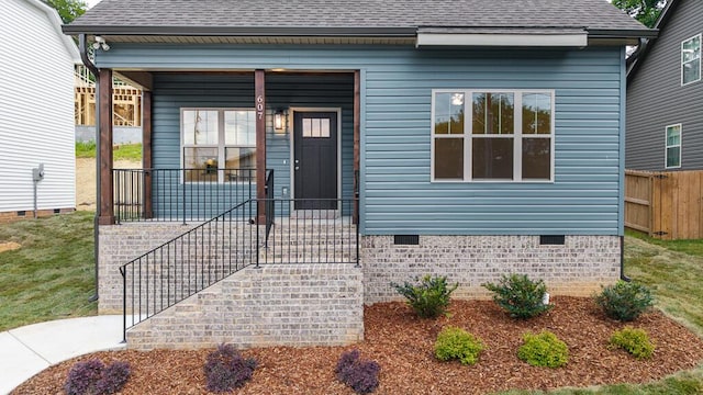 607 Westover Dr SW, Cleveland, TN 37311 - view of front facade with crawl space and a shingled roof