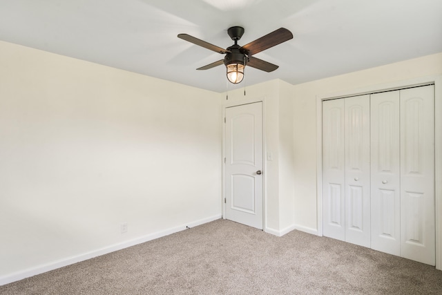 1331 Phils Dr, Chattanooga, TN 37421 - unfurnished bedroom featuring carpet, baseboards, a closet, and ceiling fan