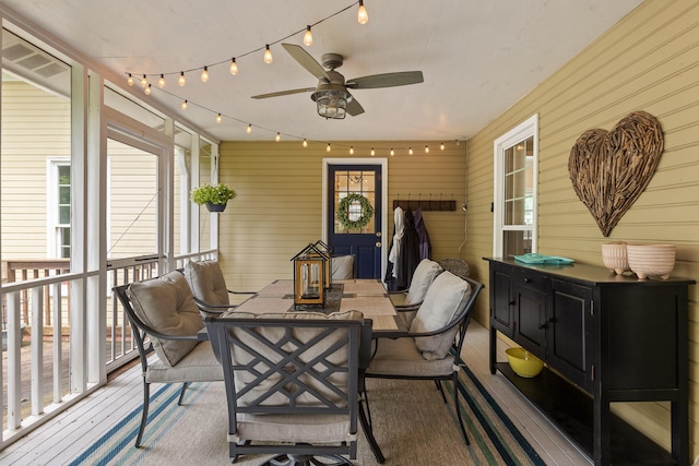 9334 Royal Mountain Dr, Chattanooga, TN 37421 - sunroom / solarium featuring a ceiling fan