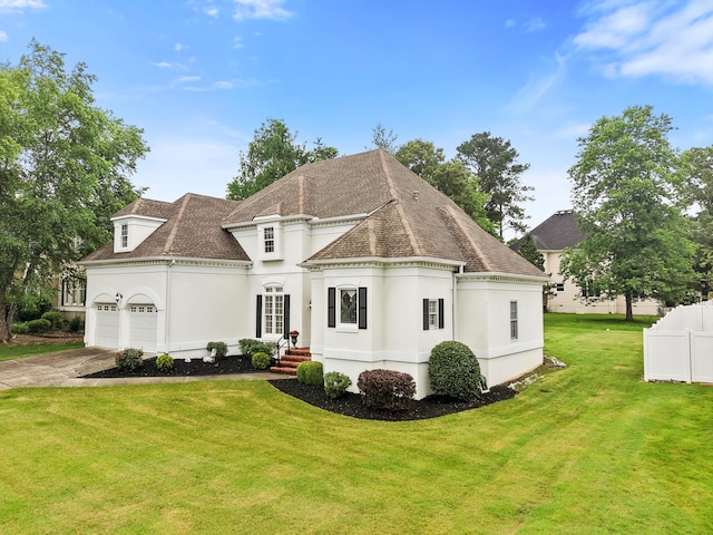 8207 Carriage Xing, Chattanooga, TN 37421 - french provincial home with roof with shingles, a garage, driveway, and stucco siding