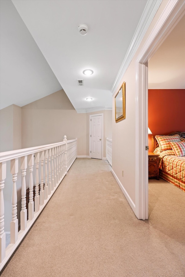 8207 Carriage Xing, Chattanooga, TN 37421 - corridor with carpet flooring, baseboards, and crown molding