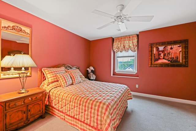 8207 Carriage Xing, Chattanooga, TN 37421 - bedroom with light colored carpet, baseboards, and a ceiling fan