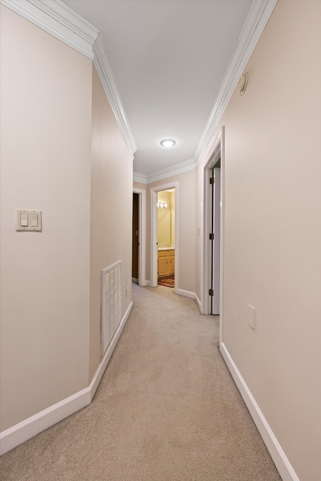 8207 Carriage Xing, Chattanooga, TN 37421 - hall with crown molding, baseboards, and light colored carpet
