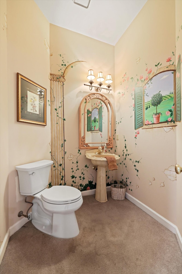 8207 Carriage Xing, Chattanooga, TN 37421 - half bathroom with toilet and baseboards