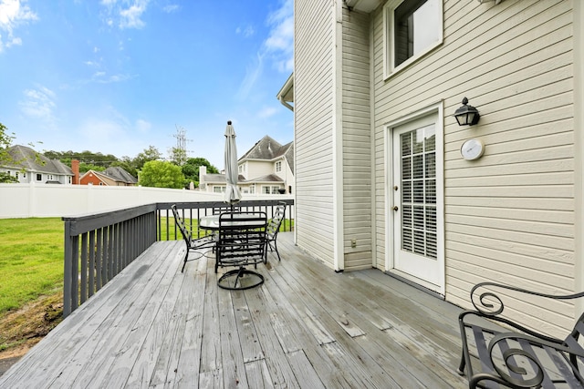 8207 Carriage Xing, Chattanooga, TN 37421 - wooden deck featuring outdoor dining space