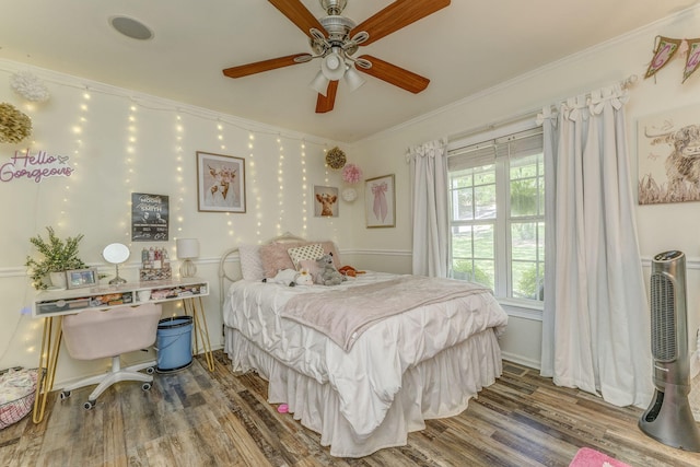 201 N Tibbs Rd, Dalton, GA 30720 - bedroom with crown molding and wood finished floors