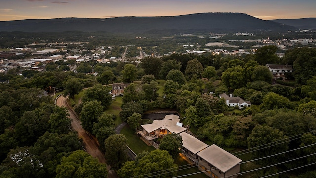 702 S Crest Rd, Chattanooga, TN 37404 - aerial overview of property's location featuring mountains