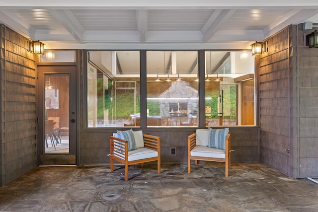 702 S Crest Rd, Chattanooga, TN 37404 - sunroom with beam ceiling