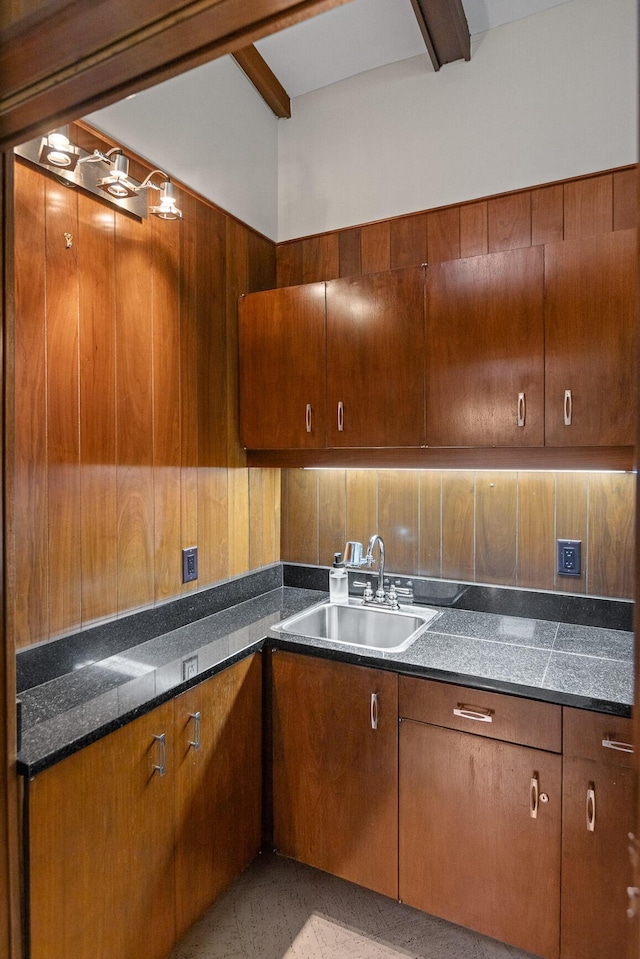 702 S Crest Rd, Chattanooga, TN 37404 - kitchen with a sink and brown cabinetry