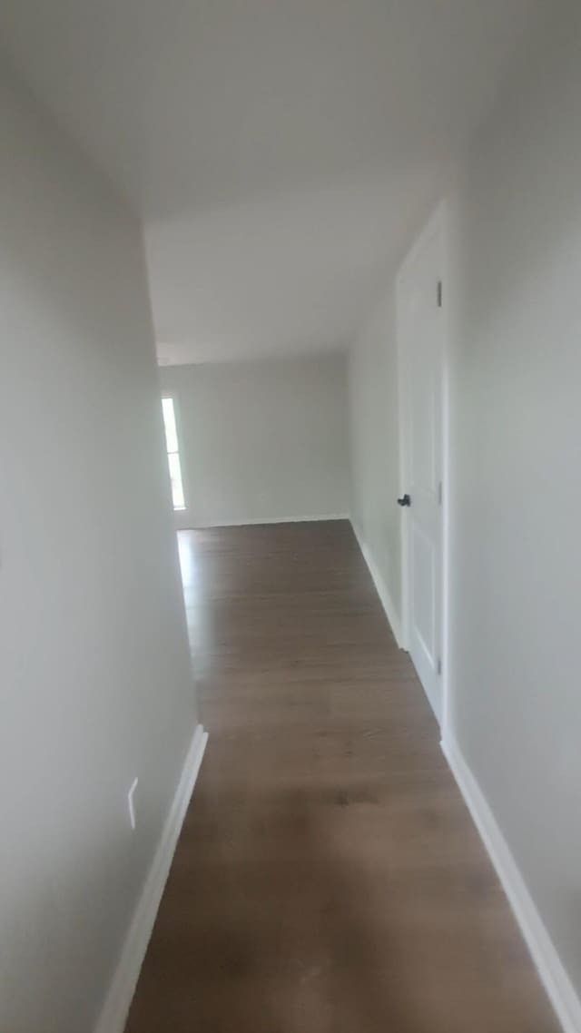 665 Scott Rd, Signal Mountain, TN 37377 - corridor with baseboards and dark wood-type flooring