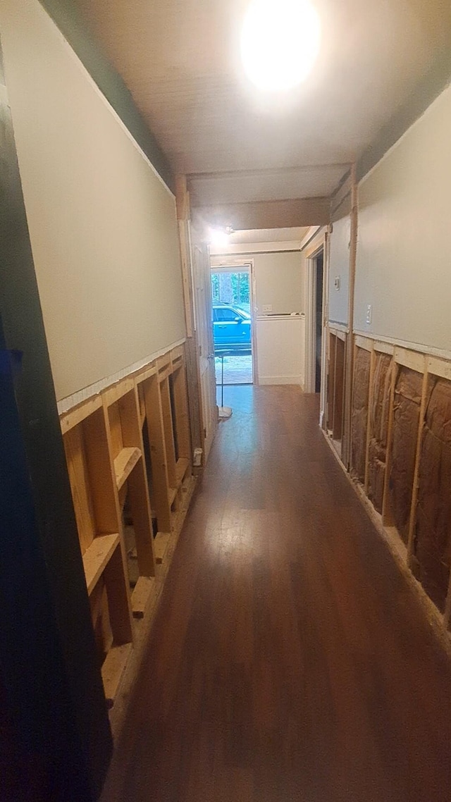 665 Scott Rd, Signal Mountain, TN 37377 - hall with wood finished floors and wainscoting