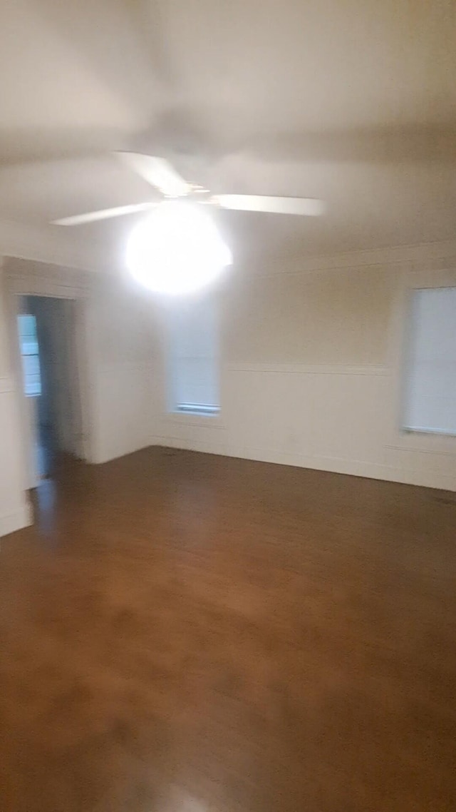 665 Scott Rd, Signal Mountain, TN 37377 - spare room with wood finished floors and a ceiling fan
