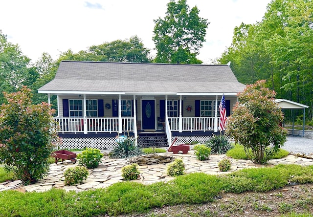 308 Bennie Camp Rd, Dunlap, TN 37327 - view of front of property featuring covered porch and a carport