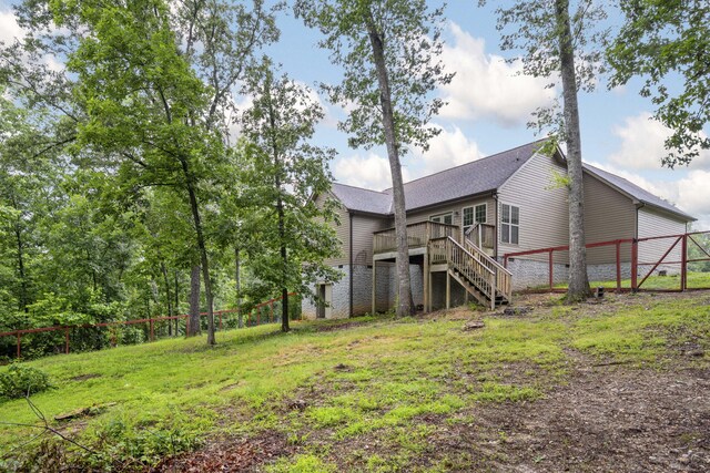 1804 Staghorn Dr, Soddy Daisy, TN 37379 - rear view of property featuring stairs and a deck