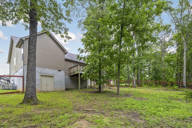1804 Staghorn Dr, Soddy Daisy, TN 37379 - view of yard with a wooden deck