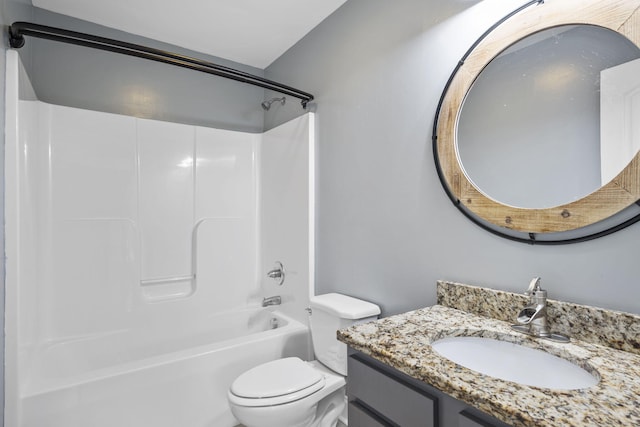 1804 Staghorn Dr, Soddy Daisy, TN 37379 - full bathroom featuring vanity, toilet, and shower / bath combination