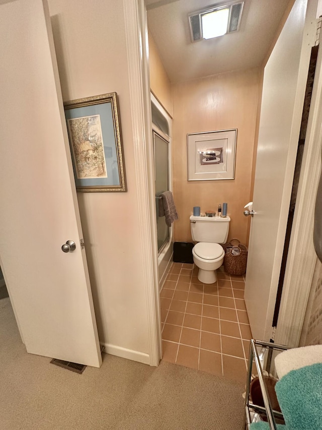 413 Fern Trl, Signal Mountain, TN 37377 - bathroom featuring toilet, tile patterned flooring, and baseboards