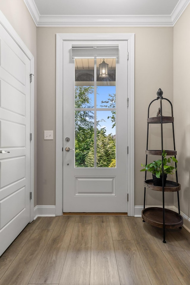 214 Camden Way Unit 38, Dalton, GA 30721 - entryway featuring crown molding, wood finished floors, and baseboards