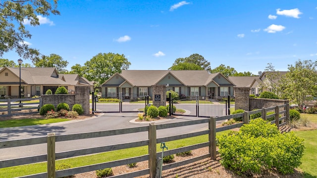 214 Camden Way Unit 38, Dalton, GA 30721 - ranch-style house with a residential view, a fenced front yard, and a gate