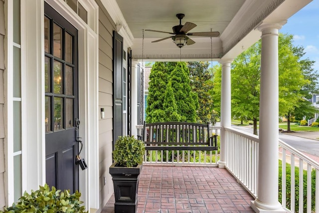 8650 Homecoming Dr, Chattanooga, TN 37421 - porch featuring ceiling fan