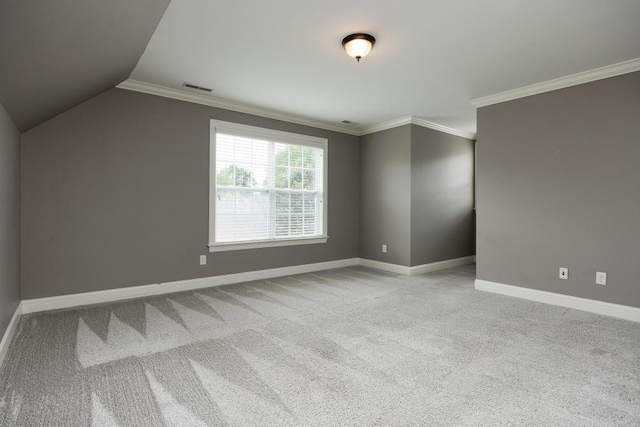8650 Homecoming Dr, Chattanooga, TN 37421 - spare room with carpet, baseboards, crown molding, and vaulted ceiling