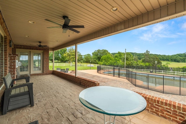 727 E Dumplin Valley Rd, Jefferson City, TN 37760 - view of patio / terrace featuring a ceiling fan and view of scattered trees