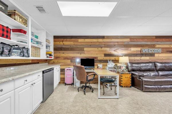 270 Rolling Meadows Dr, Ringgold, GA 30736 - home office featuring wood walls