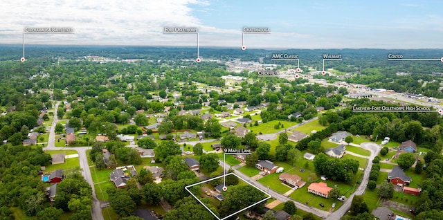 9 Maple Ln, Fort Oglethorpe, GA 30742 - view of property location with property parcel outlined