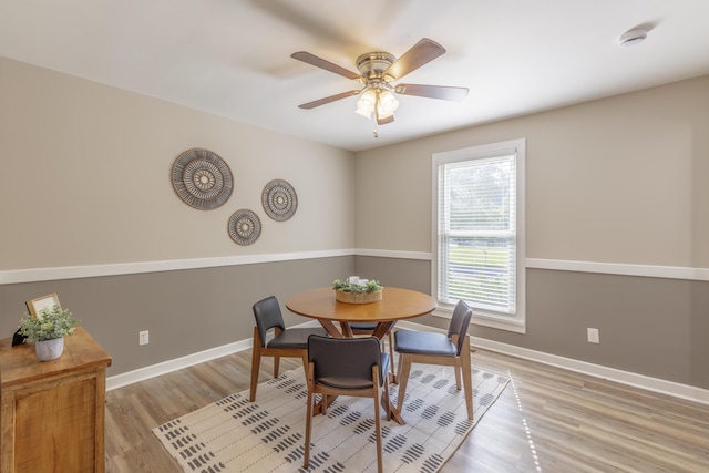 4907 Mccallie Ave, Apison, TN 37302 - dining room featuring light wood-style floors and ceiling fan