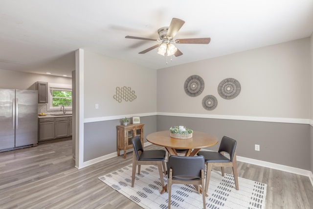 4907 Mccallie Ave, Apison, TN 37302 - dining room featuring light wood-style flooring and a ceiling fan
