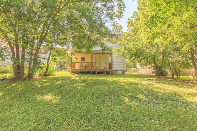 4907 Mccallie Ave, Apison, TN 37302 - view of yard featuring a wooden deck