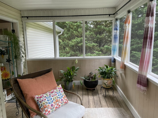 610 Hickory Ridge Trl, Ringgold, GA 30736 - sunroom / solarium featuring wooden walls and hardwood / wood-style floors