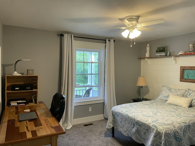 610 Hickory Ridge Trl, Ringgold, GA 30736 - carpeted bedroom featuring baseboards and ceiling fan