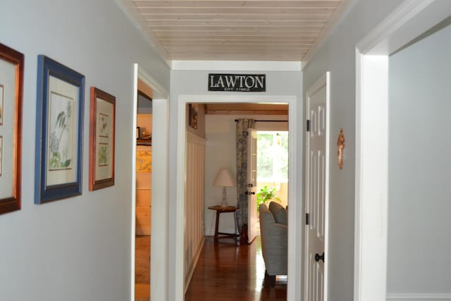 610 Hickory Ridge Trl, Ringgold, GA 30736 - hallway with dark wood-style flooring