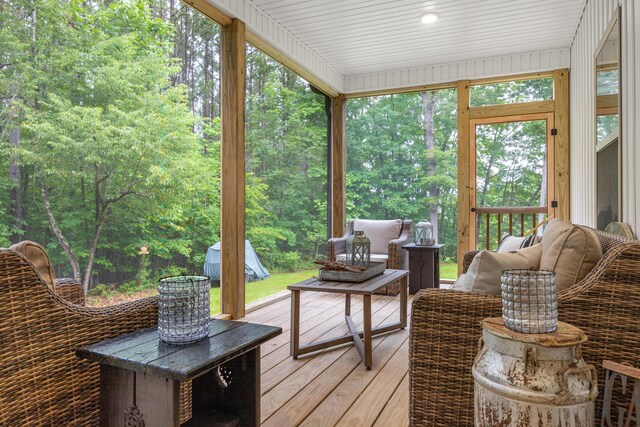 8331 Troubadour Way, Ooltewah, TN 37363 - wooden terrace featuring an outdoor living space