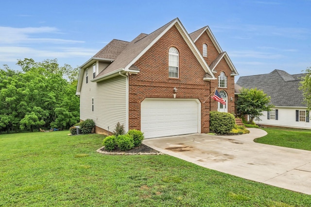 57 Clear Springs Dr, Ringgold, GA 30736 - view of front of house featuring driveway, a garage, a front lawn, and roof with shingles