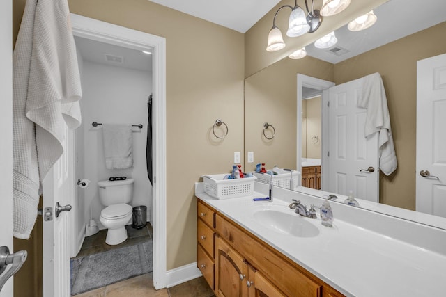 57 Clear Springs Dr, Ringgold, GA 30736 - bathroom featuring vanity, tile patterned floors, toilet, and baseboards