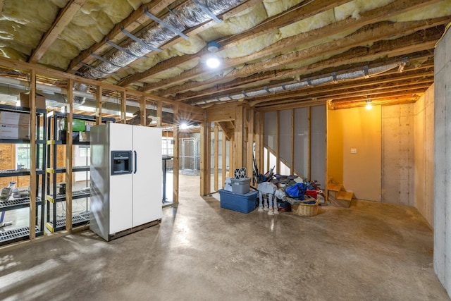 57 Clear Springs Dr, Ringgold, GA 30736 - below grade area with white fridge with ice dispenser