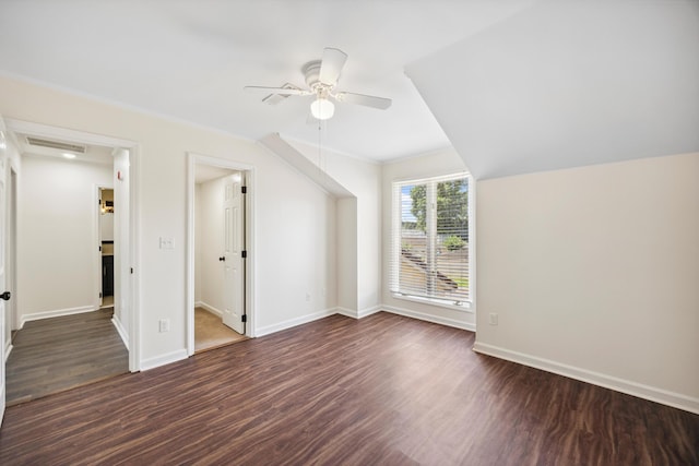2138 Vaden Village Dr, Chattanooga, TN 37421 - additional living space with dark wood finished floors and a ceiling fan