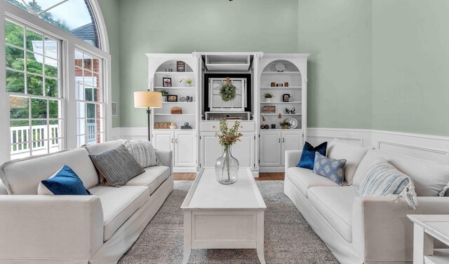 4155 Freewill Rd NW, Cleveland, TN 37312 - living area featuring a wainscoted wall and light wood finished floors