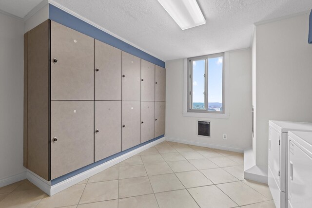 1131 Stringers Ridge Rd Unit 12B, Chattanooga, TN 37405 - unfurnished bedroom with separate washer and dryer, heating unit, a textured ceiling, crown molding, and baseboards