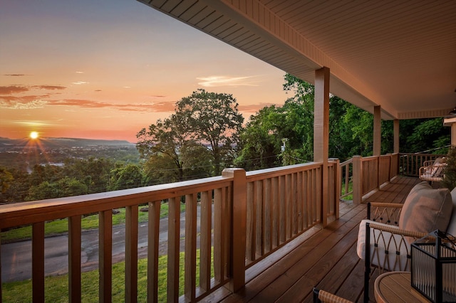 1714 S Crest Manor Ln, Chattanooga, TN 37404 - view of deck at dusk