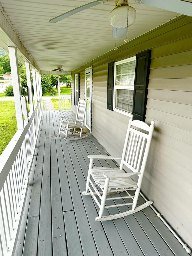 219 Igou Ferry Rd, Soddy Daisy, TN 37379 - porch with ceiling fan