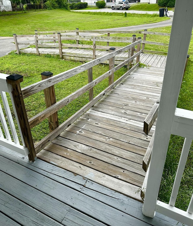 219 Igou Ferry Rd, Soddy Daisy, TN 37379 - wooden terrace with a lawn