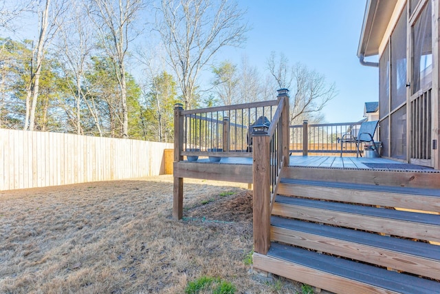 8870 Silver Maple Dr, Ooltewah, TN 37363 - view of yard with a wooden deck