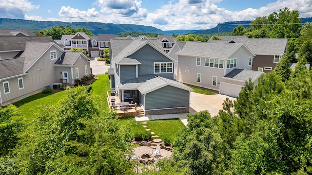 1676 Westover Ln, Chattanooga, TN 37405 - aerial perspective of suburban area featuring mountains