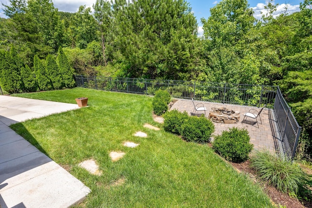 1676 Westover Ln, Chattanooga, TN 37405 - view of yard featuring a patio and a fire pit